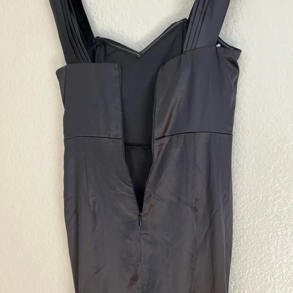Stunning Arrival Black Satin Off-The-Shoulder Maxi Dress